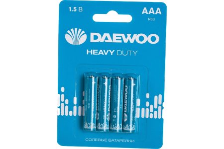 Батарейка солевая DAEWOO Heavy Duty AAA 4шт/уп. Батарейка солевая DAEWOO Heavy Duty AAA 4шт/уп.