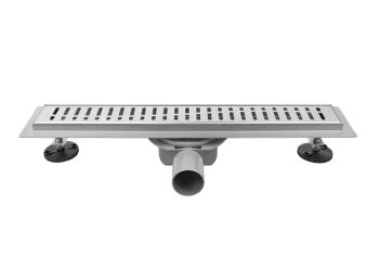 Трап линейный прямой  500х70х50мм хром