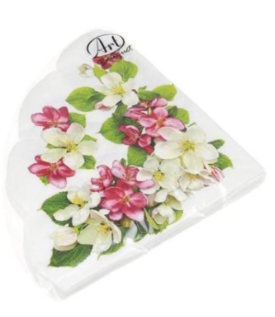 Салфетки бумажные Art Bouqet Яблоневый цвет  32см 12шт