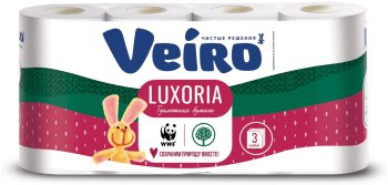 Бумага туалетная Veiro LUXORIA 8шт Бумага туалетная Veiro LUXORIA 8шт
