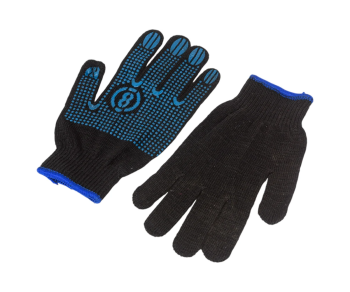 Перчатки х/б ПВХ покрытие 10 класс черный