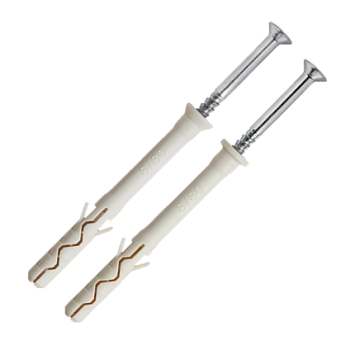 Дюбель-гвоздь 6х40 мм 16 шт полипропиленовый с цилиндрическим бортиком