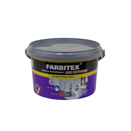 Краска водно-дисперсионная ABC-Farben FARBITEX для потолков белоснежная 3 кг