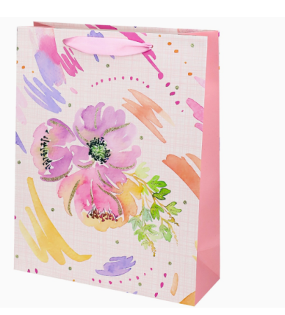 Пакет подарочный  Нежная любовь 23х18х10см розовый