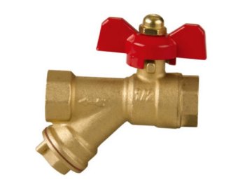 Кран шаровый шаровый ручка - бабочка PROFLINE 1/2" красный ВН-ВН латунь
