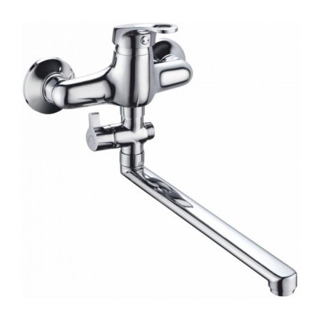 Смеситель для ванны GROSS AQUA Base хром с душевым гарнитуром