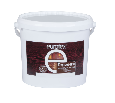 Герметик для дерева Eurotex шовный для дерева акриловый сосна 6 кг