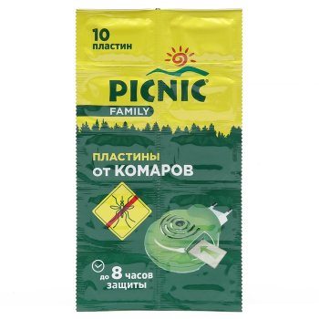 Пластины для фумигатора от комаров Picnic 10шт