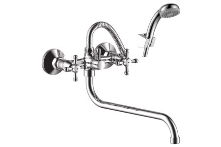 Смеситель для ванны Rossinka Y02-82 хром с душевым гарнитуром