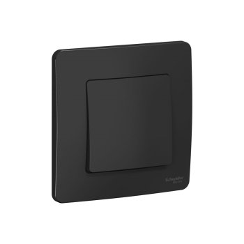 Выключатель встраиваемый Schneider Electric Blanca 1 кл. антрацит, без подсветки, арт. BLNVS010106