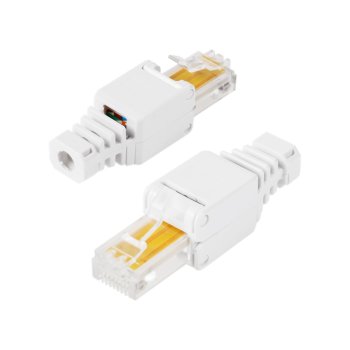Разъем сетевой LAN Rexant 8P8C (RJ45) быстрозажимной цвет белый 8конт.