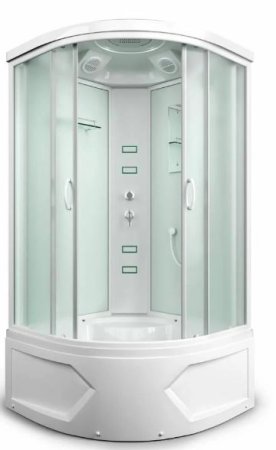 Кабина душевая MIRWELL MR3509TPF высокий поддон 90х90х215см матовое стекло