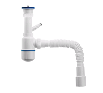 Сифон MasterProf для умывальника 1 1/2" 40 мм 500 мм без перелива