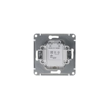 Выключатель встраиваемый Schneider Electric Glossa 1 кл. платина, с подсветкой, арт. GSL001213