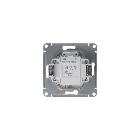 Выключатель встраиваемый Schneider Electric Glossa 1 кл. платина, с подсветкой, арт. GSL001213