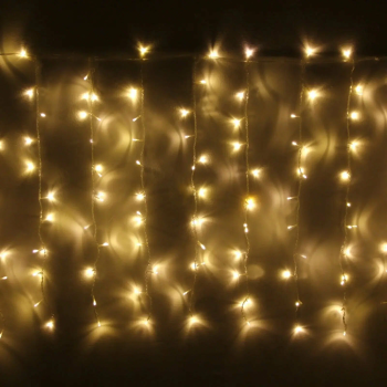 Гирлянда для дома занавес Мерцание 2,5х1,5м белый теплый 360 LED ламп прозрачный провод