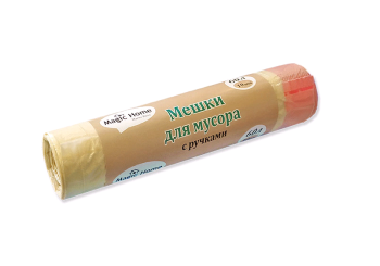 Пакеты для мусора Magic Home особопрочные 60л 10шт 30мкм с ручками