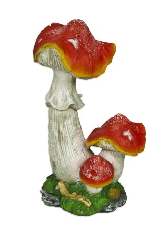 Садовая фигура Три красных мухомора 20 см