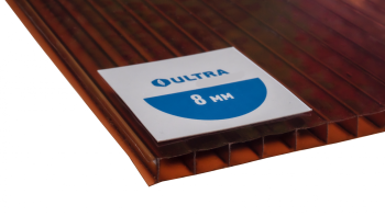 Сотовый поликарбонат Ультра терракот 6000х2100х8 мм