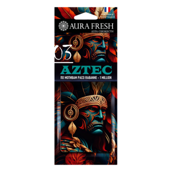 Ароматизатор подвесной картонный Aura fresh Aztec №3 Paco Rabanne One Million