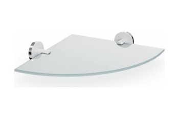 Полка для ванной 1 ярусная угловая LORD цвет белый