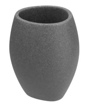 Стакан для зубных щеток Гранит полистоун цвет серый