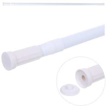 Карниз для ванной прямой Селфи 110х 200см пластик цвет белый