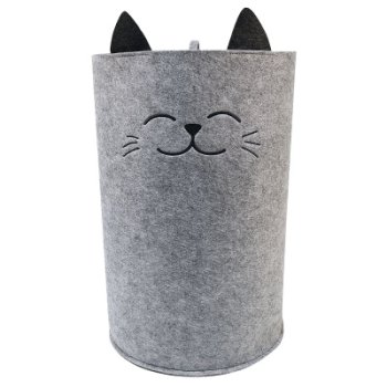 Органайзер для хранения из войлока Котик 30х30х48см цвет серый
