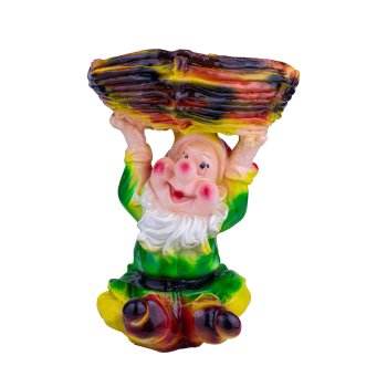 Садовая фигура Гном с подносом 32 см