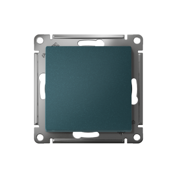 Выключатель встраиваемый Schneider Electric AtlasDesign 1 кл. изумруд, без подсветки, арт. ATN000811