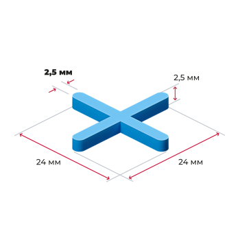 Крестики для кафеля 2,5мм Акор 100шт
