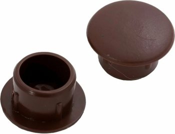 Заглушка декоративная 14мм темно-коричневая 30 шт.