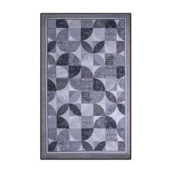 Ковер интерьерный  Карпет Принт 124 прямой 1,5х1м серо-голубой