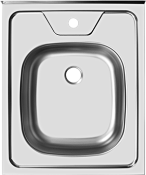 Мойка накладная ECO500.600 нержавеющая сталь 50х60х12см Серый металлик