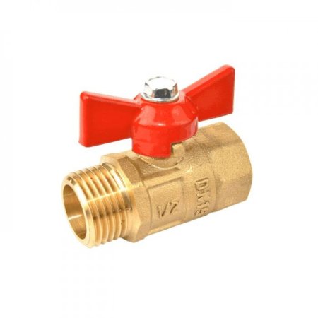 Кран шаровый ручка - бабочка 1/2" ВН-НР латунь Кран шаровый ручка - бабочка 1/2" ВН-НР латунь