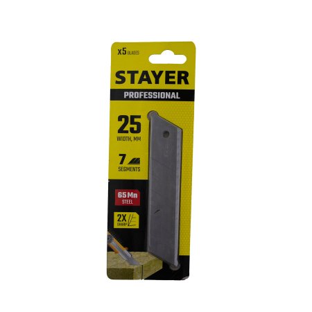 Лезвие 25мм STAYER сегментированное 5шт