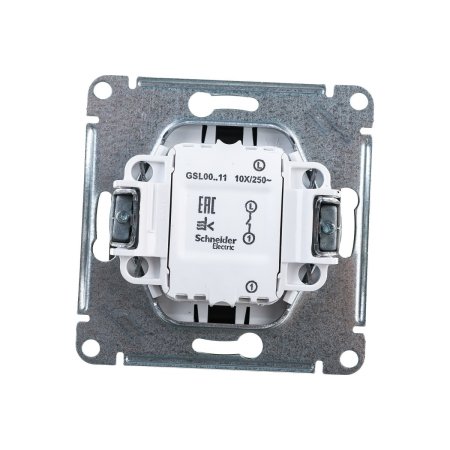 Выключатель встраиваемый Schneider Electric Glossa 1 кл. графит, без подсветки, арт. GSL001311